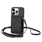 Ốp lưng điện thoại túi đựng thẻ họa tiết hình thoi có RFID kèm dây đeo dài, dành cho iPhone 17 Pro Max, iPhone 17 Pro, iPhone 17, iPhone Air, iPhone 16 Pro Max, iPhone 16 Pro, iPhone 16 Plus, iPhone 16