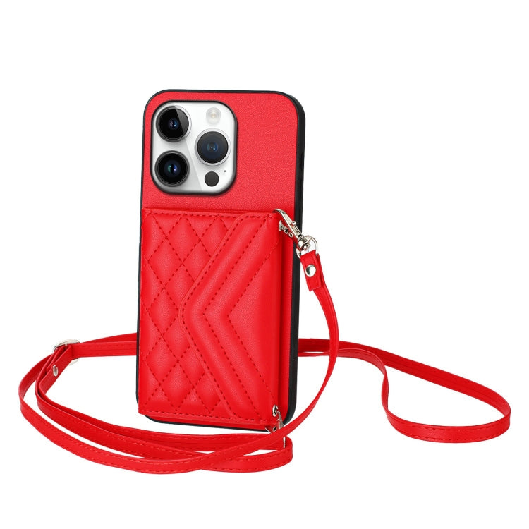 Ốp lưng điện thoại túi đựng thẻ họa tiết hình thoi có RFID kèm dây đeo dài, dành cho iPhone 17 Pro Max, iPhone 17 Pro, iPhone 17, iPhone Air, iPhone 16 Pro Max, iPhone 16 Pro, iPhone 16 Plus, iPhone 16