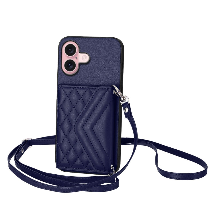 Ốp lưng điện thoại túi đựng thẻ họa tiết hình thoi có RFID kèm dây đeo dài, dành cho iPhone 17 Pro Max, iPhone 17 Pro, iPhone 17, iPhone Air, iPhone 16 Pro Max, iPhone 16 Pro, iPhone 16 Plus, iPhone 16