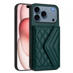 Ốp lưng điện thoại túi đựng thẻ họa tiết hình thoi có RFID kèm dây đeo dài, dành cho iPhone 17 Pro Max, iPhone 17 Pro, iPhone 17, iPhone Air, iPhone 16 Pro Max, iPhone 16 Pro, iPhone 16 Plus, iPhone 16