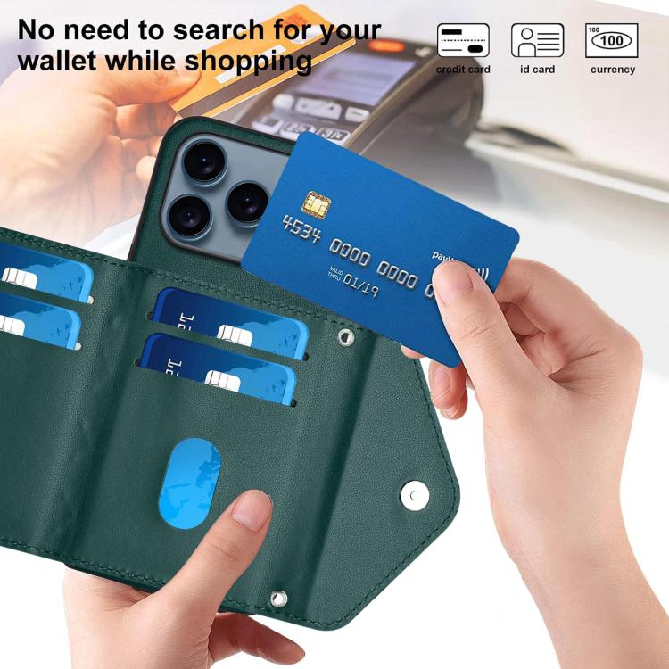 Ốp lưng điện thoại túi đựng thẻ họa tiết hình thoi có RFID kèm dây đeo dài, dành cho iPhone 17 Pro Max, iPhone 17 Pro, iPhone 17, iPhone Air, iPhone 16 Pro Max, iPhone 16 Pro, iPhone 16 Plus, iPhone 16
