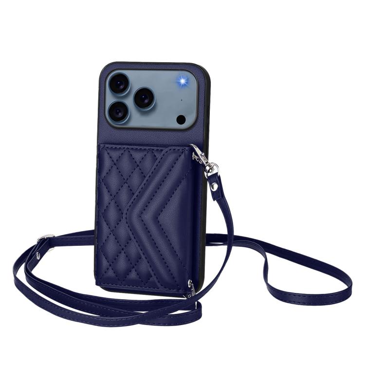 Ốp lưng điện thoại túi đựng thẻ họa tiết hình thoi có RFID kèm dây đeo dài, dành cho iPhone 17 Pro Max, iPhone 17 Pro, iPhone 17, iPhone Air, iPhone 16 Pro Max, iPhone 16 Pro, iPhone 16 Plus, iPhone 16
