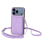 Ốp lưng điện thoại túi đựng thẻ họa tiết hình thoi có RFID kèm dây đeo dài, dành cho iPhone 17 Pro Max, iPhone 17 Pro, iPhone 17, iPhone Air, iPhone 16 Pro Max, iPhone 16 Pro, iPhone 16 Plus, iPhone 16