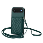 Ốp lưng điện thoại túi đựng thẻ họa tiết hình thoi có RFID kèm dây đeo dài, dành cho iPhone 17 Pro Max, iPhone 17 Pro, iPhone 17, iPhone Air, iPhone 16 Pro Max, iPhone 16 Pro, iPhone 16 Plus, iPhone 16