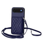 Ốp lưng điện thoại túi đựng thẻ họa tiết hình thoi có RFID kèm dây đeo dài, dành cho iPhone 17 Pro Max, iPhone 17 Pro, iPhone 17, iPhone Air, iPhone 16 Pro Max, iPhone 16 Pro, iPhone 16 Plus, iPhone 16