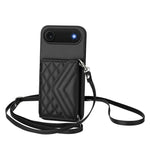 Ốp lưng điện thoại túi đựng thẻ họa tiết hình thoi có RFID kèm dây đeo dài, dành cho iPhone 17 Pro Max, iPhone 17 Pro, iPhone 17, iPhone Air, iPhone 16 Pro Max, iPhone 16 Pro, iPhone 16 Plus, iPhone 16