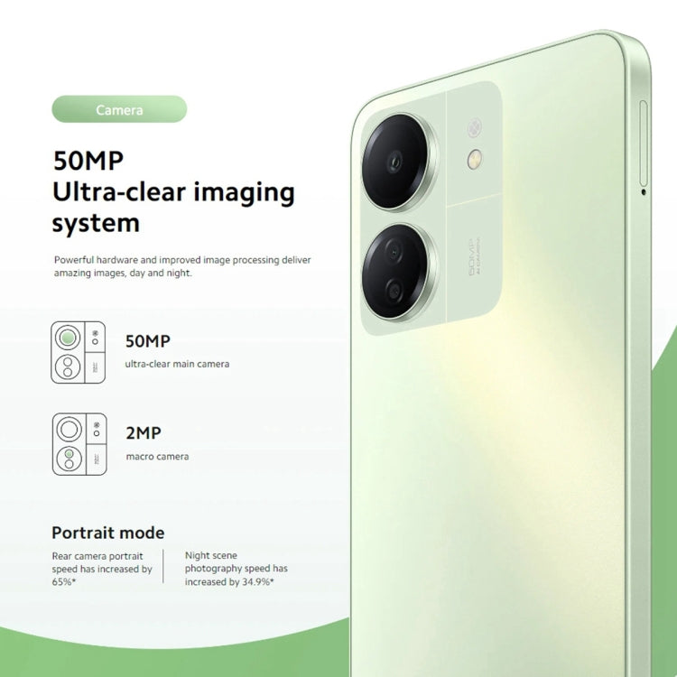 Xiaomi Redmi 13C 5G, Màn hình 6.74 inch MIUI 14 MediaTek Dimensity 6100+ Octa Core 2.2GHz, NFC, Mạng: 5G, Không hỗ trợ Google Play, 6GB+128GB