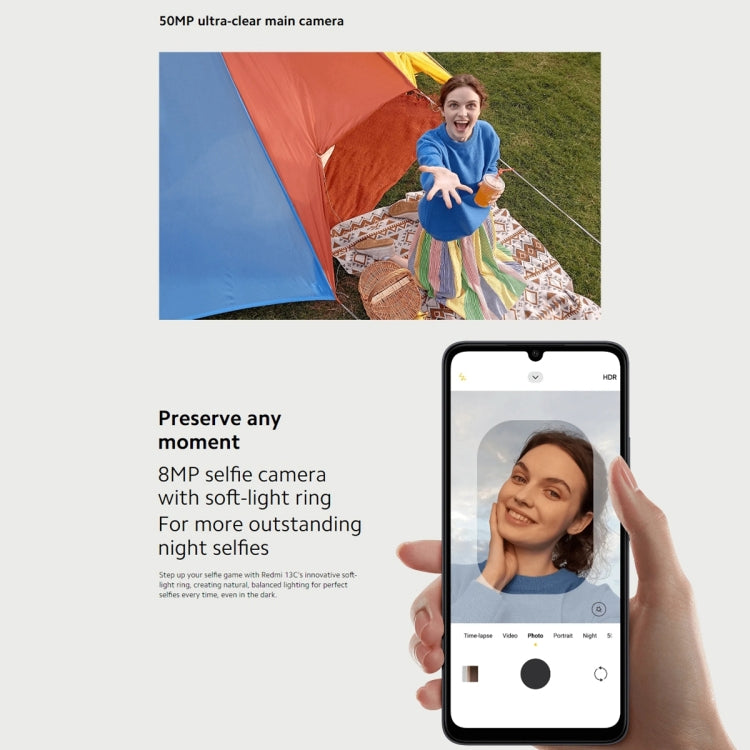 Xiaomi Redmi 13C 5G, Màn hình 6.74 inch MIUI 14 MediaTek Dimensity 6100+ Octa Core 2.2GHz, NFC, Mạng: 5G, Không hỗ trợ Google Play, 6GB+128GB