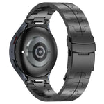 Dây đồng hồ thép không gỉ kiểu nút bấm, Dành cho Samsung Galaxy Watch 6 / 6 Classic