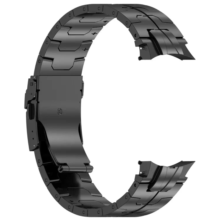Dây đồng hồ thép không gỉ kiểu nút bấm, Dành cho Samsung Galaxy Watch 6 / 6 Classic