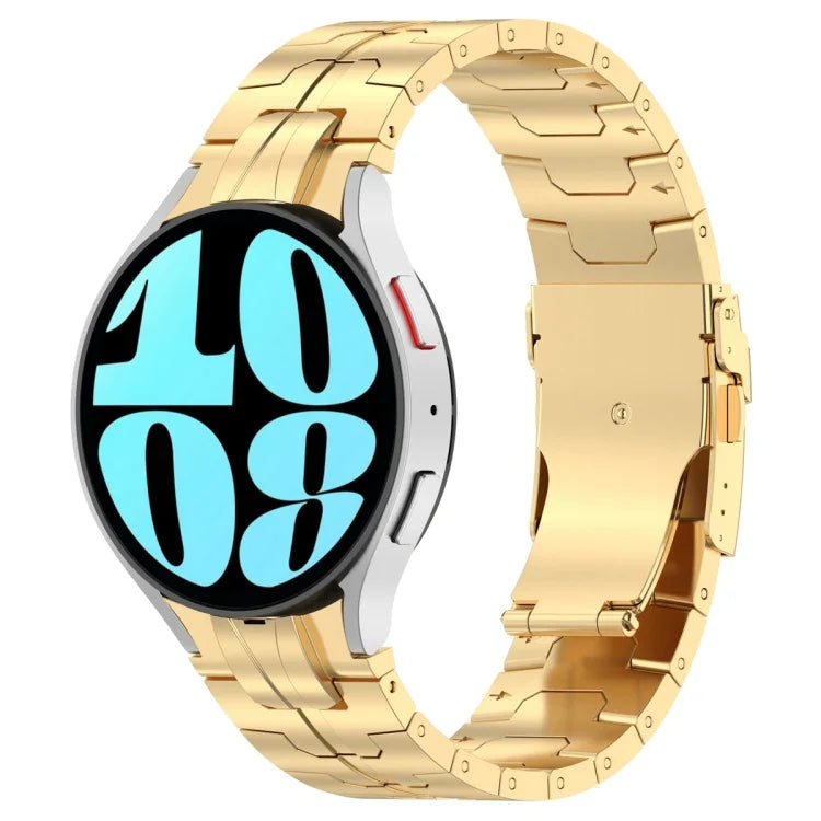 Dây đồng hồ thép không gỉ kiểu nút bấm, Dành cho Samsung Galaxy Watch 6 / 6 Classic