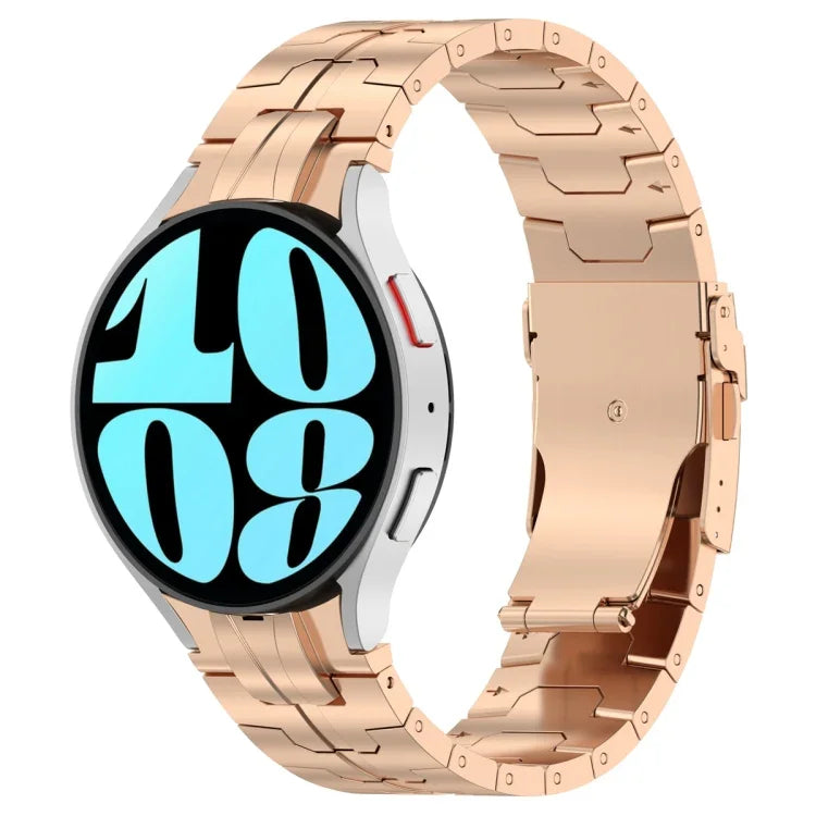 Dây đồng hồ thép không gỉ kiểu nút bấm, Dành cho Samsung Galaxy Watch 6 / 6 Classic