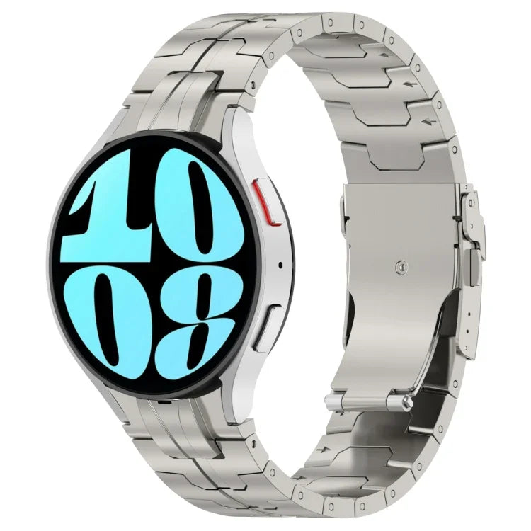 Dây đồng hồ thép không gỉ kiểu nút bấm, Dành cho Samsung Galaxy Watch 6 / 6 Classic
