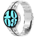 Dây đồng hồ thép không gỉ kiểu nút bấm, Dành cho Samsung Galaxy Watch 6 / 6 Classic