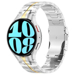 Dây đồng hồ thép không gỉ kiểu nút bấm, Dành cho Samsung Galaxy Watch 6 / 6 Classic