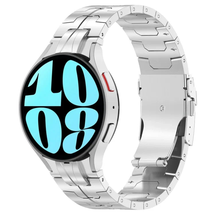 Dây đồng hồ thép không gỉ kiểu nút bấm, Dành cho Samsung Galaxy Watch 6 / 6 Classic