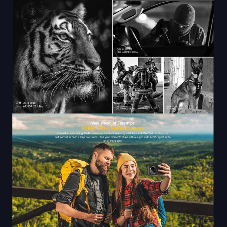 Ulefone Armor 23 Ultra Điện thoại bền bỉ, Màn hình 6.78 inch Android 13 MediaTek Dimensity 8020 Octa Core lên đến 2.6GHz, Mạng: 5G, NFC, OTG, Nhắn tin vệ tinh, 12GB+512GB