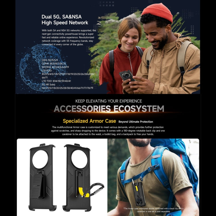 Ulefone Armor 23 Ultra Điện thoại bền bỉ, Màn hình 6.78 inch Android 13 MediaTek Dimensity 8020 Octa Core lên đến 2.6GHz, Mạng: 5G, NFC, OTG, Nhắn tin vệ tinh, 12GB+512GB