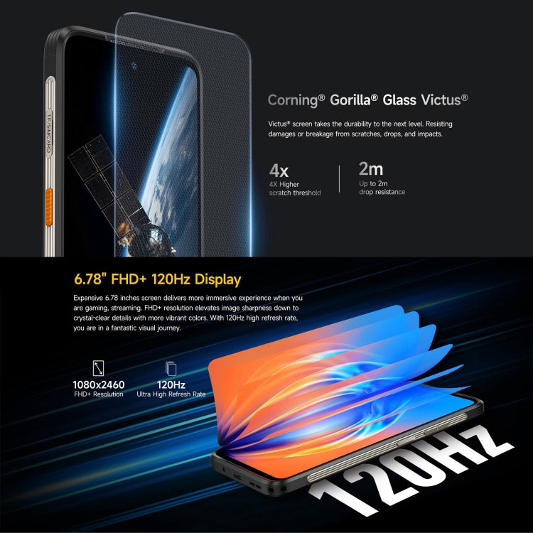 Ulefone Armor 23 Ultra Điện thoại bền bỉ, Màn hình 6.78 inch Android 13 MediaTek Dimensity 8020 Octa Core lên đến 2.6GHz, Mạng: 5G, NFC, OTG, Nhắn tin vệ tinh, 12GB+512GB
