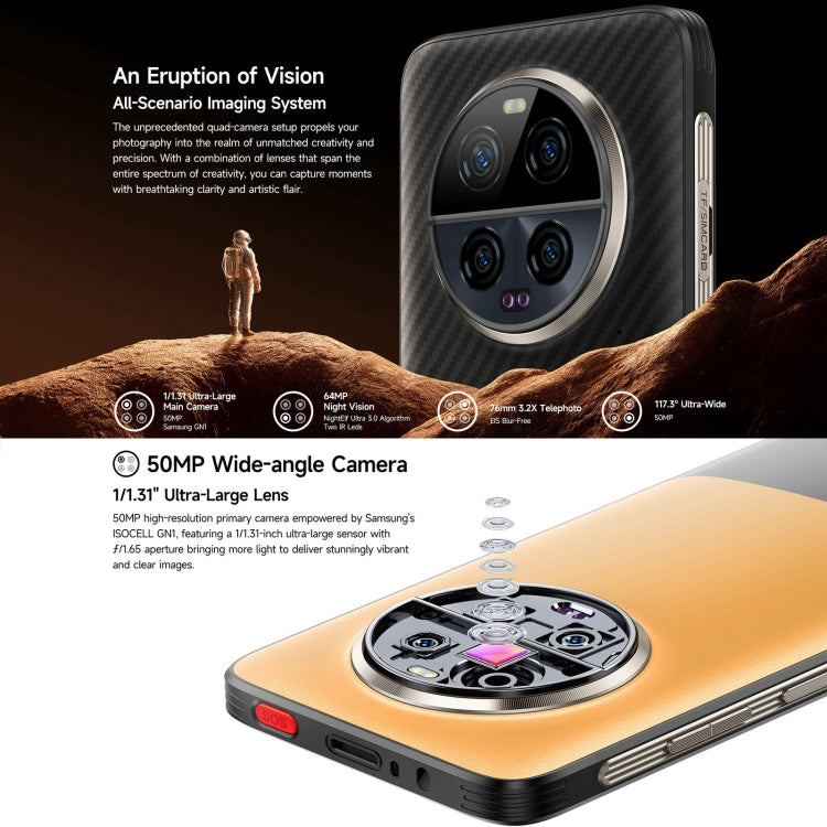 Ulefone Armor 23 Ultra Điện thoại bền bỉ, Màn hình 6.78 inch Android 13 MediaTek Dimensity 8020 Octa Core lên đến 2.6GHz, Mạng: 5G, NFC, OTG, Nhắn tin vệ tinh, 12GB+512GB