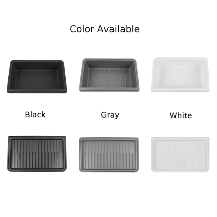 For Tesla Model Y 2021-2023 TPE Storage Organizer Under Car Seat, with Cover, without Cover
