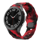 Dây đồng hồ silicone khóa ngược họa tiết bóng đá, Dành cho Samsung Galaxy Watch 6 / 6 Classic