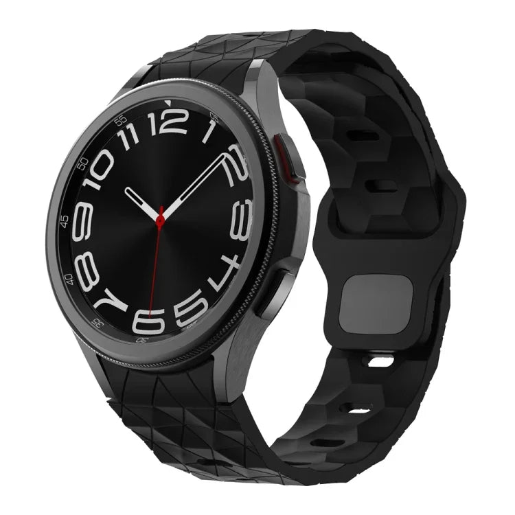 Dây đồng hồ silicone khóa ngược họa tiết bóng đá, Dành cho Samsung Galaxy Watch 6 / 6 Classic