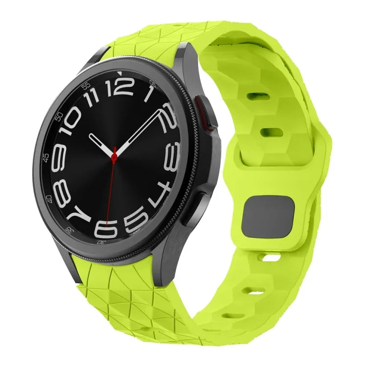 Dây đồng hồ silicone khóa ngược họa tiết bóng đá, Dành cho Samsung Galaxy Watch 6 / 6 Classic