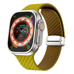 Dây đồng hồ khóa nam châm bạc sợi carbon, dành cho Apple Watch Series 9 45mm, dành cho Apple Watch Series 9 41mm, dành cho Apple Watch Ultra 49mm