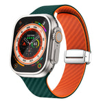 Dây đồng hồ khóa nam châm bạc sợi carbon, dành cho Apple Watch Series 9 45mm, dành cho Apple Watch Series 9 41mm, dành cho Apple Watch Ultra 49mm