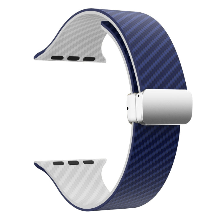 Dây đồng hồ khóa bạc nam châm sợi carbon, Dành cho Apple Watch 42mm, Dành cho Apple Watch 38mm