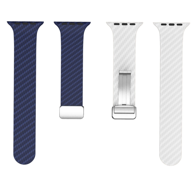 Dây đồng hồ khóa bạc nam châm sợi carbon, Dành cho Apple Watch 42mm, Dành cho Apple Watch 38mm