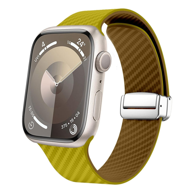 Dây đồng hồ khóa bạc nam châm sợi carbon, Dành cho Apple Watch 42mm, Dành cho Apple Watch 38mm