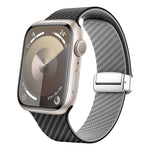 Dây đồng hồ khóa bạc nam châm sợi carbon, Dành cho Apple Watch 42mm, Dành cho Apple Watch 38mm