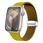 Dây đồng hồ khóa bạc nam châm sợi carbon, Dành cho Apple Watch 42mm, Dành cho Apple Watch 38mm