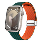 Dây đồng hồ khóa bạc nam châm sợi carbon, Dành cho Apple Watch 42mm, Dành cho Apple Watch 38mm