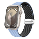 Dây đồng hồ khóa bạc nam châm sợi carbon, Dành cho Apple Watch 42mm, Dành cho Apple Watch 38mm