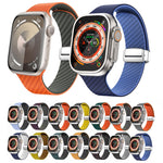 Dây đồng hồ khóa bạc nam châm sợi carbon, Dành cho Apple Watch 42mm, Dành cho Apple Watch 38mm