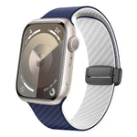 Dây đồng hồ khóa đen từ tính sợi carbon, Dành cho Apple Watch 42mm, Dành cho Apple Watch 38mm