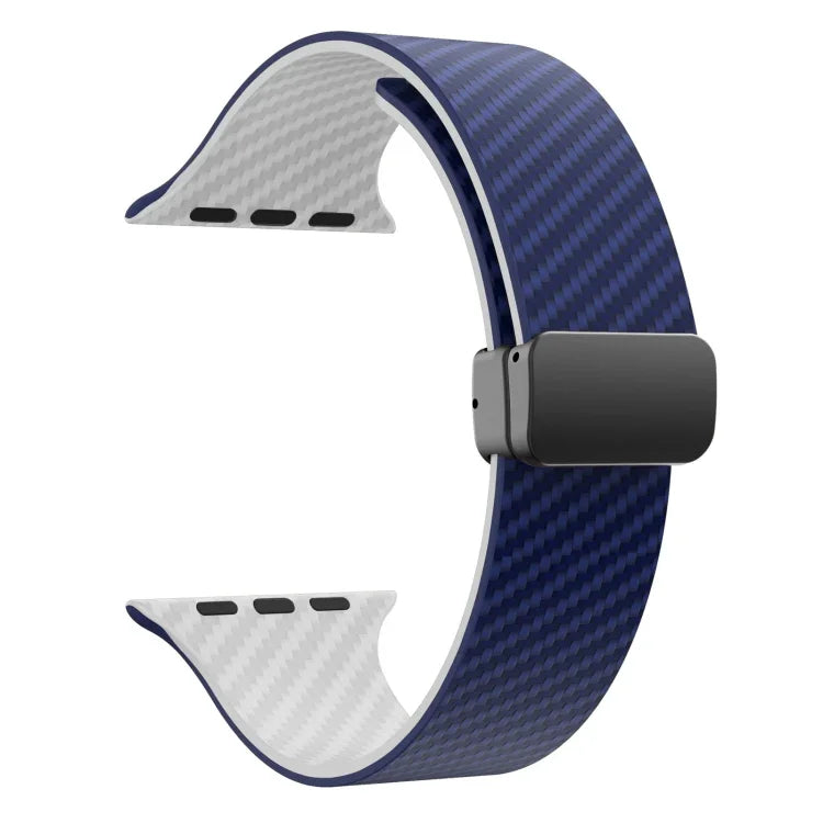 Dây đồng hồ khóa đen từ tính sợi carbon, Dành cho Apple Watch 42mm, Dành cho Apple Watch 38mm