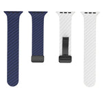 Dây đồng hồ khóa đen từ tính sợi carbon, Dành cho Apple Watch 42mm, Dành cho Apple Watch 38mm