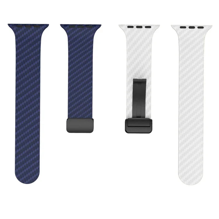 Dây đồng hồ khóa đen từ tính sợi carbon, Dành cho Apple Watch 42mm, Dành cho Apple Watch 38mm