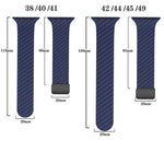 Dây đồng hồ khóa đen từ tính sợi carbon, Dành cho Apple Watch 42mm, Dành cho Apple Watch 38mm