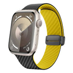 Dây đồng hồ khóa đen từ tính sợi carbon, Dành cho Apple Watch 42mm, Dành cho Apple Watch 38mm