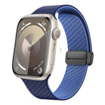 Dây đồng hồ khóa đen từ tính sợi carbon, Dành cho Apple Watch 42mm, Dành cho Apple Watch 38mm