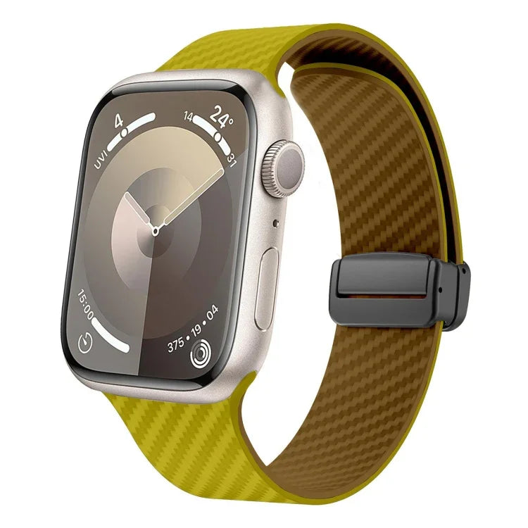 Dây đồng hồ khóa đen từ tính sợi carbon, Dành cho Apple Watch 42mm, Dành cho Apple Watch 38mm