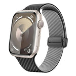 Dây đồng hồ khóa đen từ tính sợi carbon, Dành cho Apple Watch 42mm, Dành cho Apple Watch 38mm