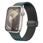 Dây đồng hồ khóa đen từ tính sợi carbon, Dành cho Apple Watch 42mm, Dành cho Apple Watch 38mm