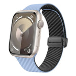 Dây đồng hồ khóa đen từ tính sợi carbon, Dành cho Apple Watch 42mm, Dành cho Apple Watch 38mm
