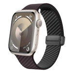 Dây đồng hồ khóa đen từ tính sợi carbon, Dành cho Apple Watch 42mm, Dành cho Apple Watch 38mm